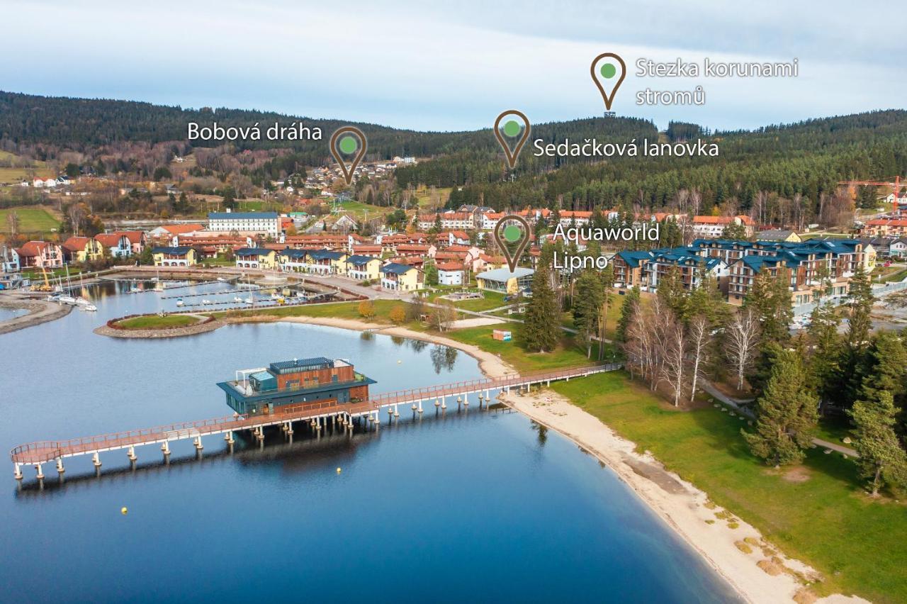 Moli Apartman S Privatni Saunou - Molo Lipno Resort 리프노나드비타보브 외부 사진